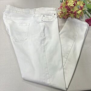 c.pink White Skinny Jeans